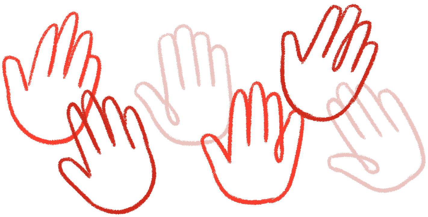 Hand prints illustration