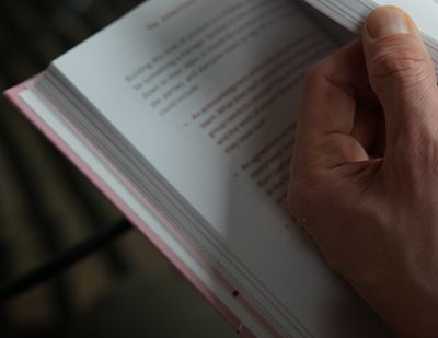 A close-up of an interior page, with a paragraph of body text and a bulleted list highlighted in red